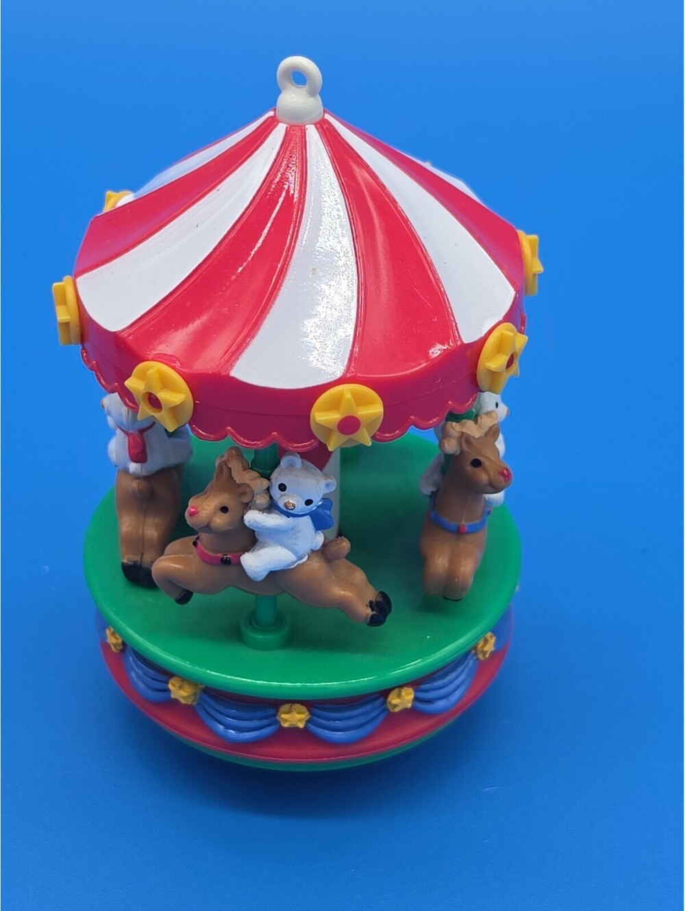 Vtg 1996 Avon Gift Collection Christmas Musical Carousel Ornament Box Works